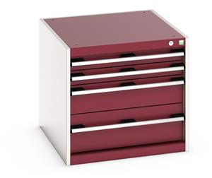40027100.** Bott Cubio drawer cabinet with overall dimensions of 650mm wide x 750mm deep x 600mm high...